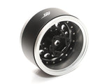 Boom Racing ProBuild™ 1.9" R12 Adjustable Offset Aluminum Beadlock Wheels (2) Flat Silver/Matte Black