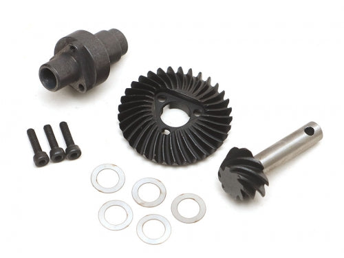 Boom Racing Heavy Duty Keyed Bevel Helical Underdrive Gear 33/8T + Differential Locker Set for BRX70/BRX80/BRX90 PHAT & AR44/45/Capra Axles