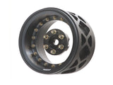 Boom Racing ProBuild™ 1.9" Lightweight Extra Wide CAL-6 Adjustable Offset Beadlock Wheels (2) Matte Black/Clear