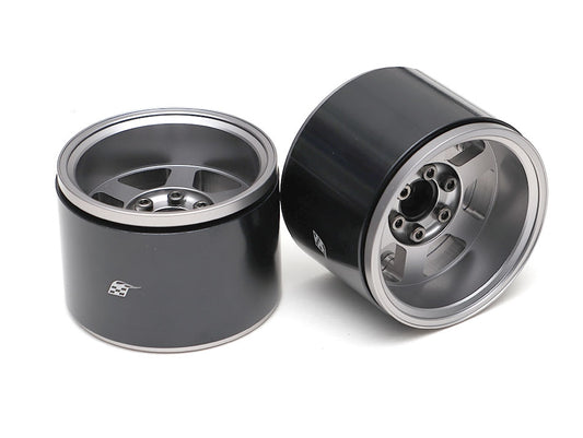 Boom Racing Extra Wide TE37XD KRAIT™ 1.9 Deep Dish Aluminum Beadlock Wheels w/ XT606 Hub (2) Gun Metal