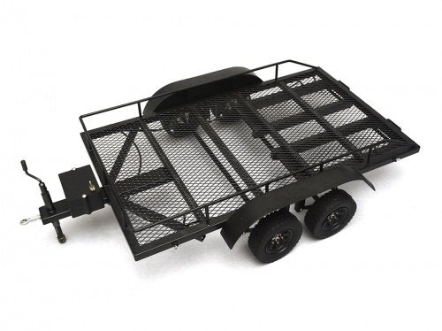 1/10 Scale Aluminum Dual Axle Trailer For Scale Trucks & Crawlers W/ Leaf Spring