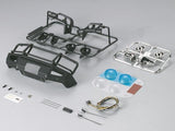 Killerbody ARB 1/10 Aluminum Bull Bar Bumper w/ LED Light Upgrade Set Matt-Black for 1/10 LC70 Truck SUV Bullbar