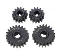 TREAL SCX10 III/Capra Overdrive Portal Gears 14T/21T Harden Steel Gears Compatible with Axial 1/10 SCX10 3 Capra