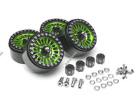 Boom Racing Venomous KRAIT™ 1.9 Aluminum Beadlock Wheels with 8mm Wideners (4) [Recon G6 Certified] Green