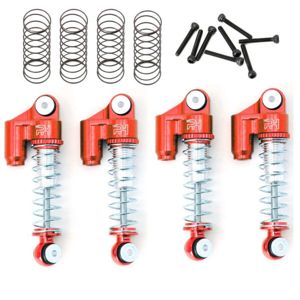 Aluminum Threaded Mini/Micro Shocks for Axial SCX24 Front Rear Red