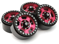 Boom Racing Krait™ 1.9 Golem Aluminum Beadlock Wheels with +8mm Widener (4) Red