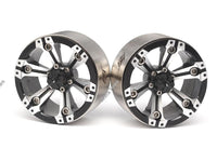 Boom Racing CHROMA™ 1.9 High Mass Beadlock Aluminum Wheels Spoke-6 (2) Style A Black [RECON G6 The Fix Certified]