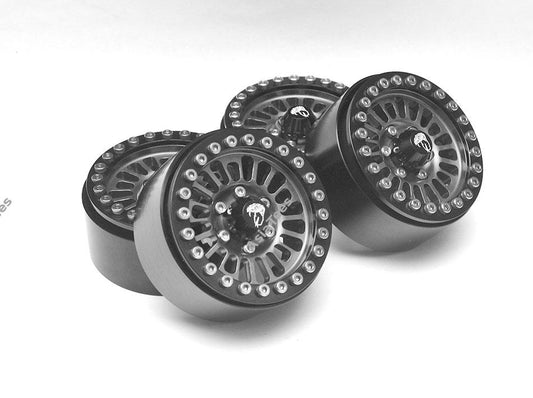 Boom Racing Venomous KRAIT™ 1.9 Aluminum Beadlock Wheels with 8mm Wideners (4) [Recon G6 Certified] Gun Metal