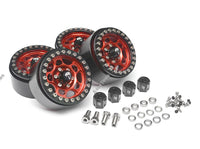 Boom Racing Sandstorm KRAIT™ 1.9 Aluminum Beadlock Wheels with 8mm Wideners (4) [Recon G6 Certified] Red