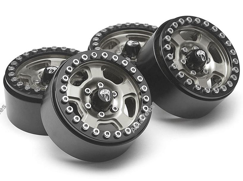 Boom Racing Golem KRAIT™ 1.9 Aluminum Beadlock Wheels with 8mm Wideners (4) [Recon G6 Certified] Gun Metal