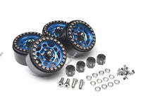 Boom Racing Sandstorm KRAIT™ 1.9 Aluminum Beadlock Wheels with 8mm Wideners (4) [Recon G6 Certified] Blue