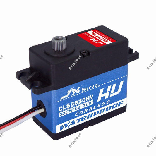 JX Servo CLS5830HV Waterproof Aluminum Case HV Coreless Digital Servo 30 Kg (416oz)/0.09 Sec @8.4V for Crawler & Buggy