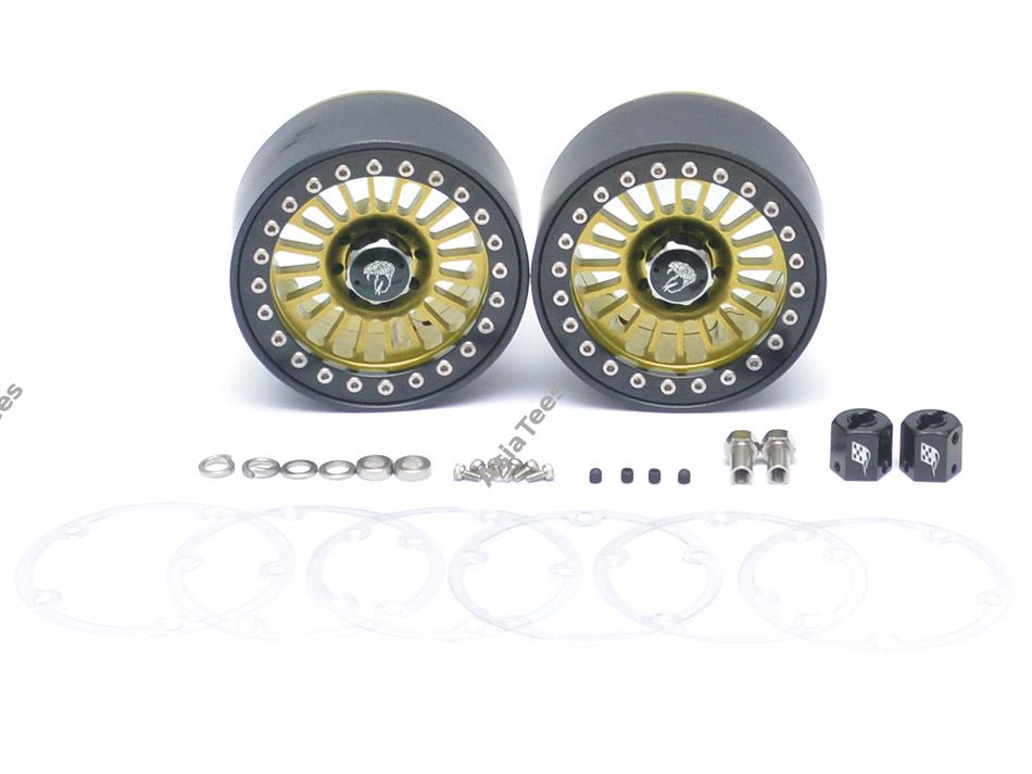 Boom Racing Venomous KRAIT™ 2.2 Aluminum Beadlock Wheels 8mm Wideners (2) Gold