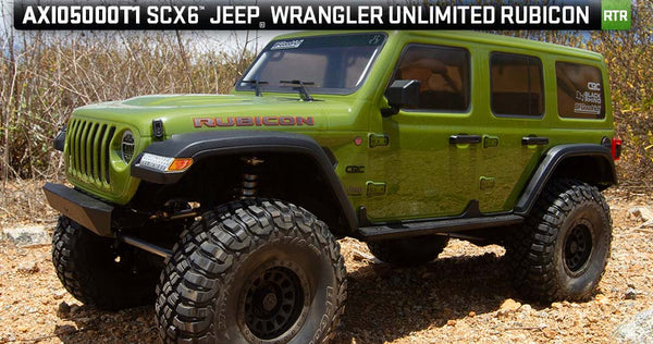 SCX6 Jeep JLU Wrangler: 1/6 4wd RTR Green