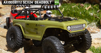SCX24 Deadbolt 1/24th Scale Elec 4WD - RTR, Green