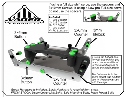 Vader Products: Delrin Flat Bottom Capra Skid with Aluminum risers