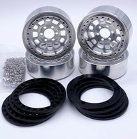 Hammer Off-Road 1.9" Beadlock Aluminum Wheels w/ Black Rings & Hardware (4pcs)