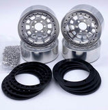 Hammer Off-Road 1.9" Beadlock Aluminum Wheels w/ Black Rings & Hardware (4pcs)