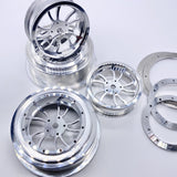 KURL Beadlock Aluminum 2.2/3.0" Drag Wheels (4pcs) w Rings and Hardware