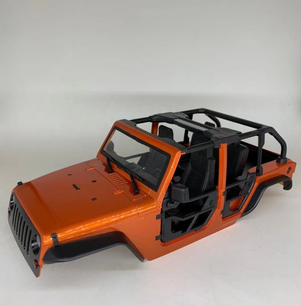 Team Raffee Co. Jeep Rubicon Hard Body w/ Full Tube Doors & Open-Top for 1/10 Crawler 313mm