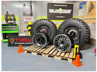TREAL 1.9" Beadlock Wheels (4) Multi Spoke Rim Crawler Wheels for 1/10 SCX10 III TRX-4 RC Trucks-Type J - Gray