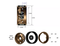 Treal Metal 1.9 Beadlock Wheel Rims 4pcs Vintage Design Wheel Hub for Wagon Wheel 1:10 RC Crawler -Type G - BLACK