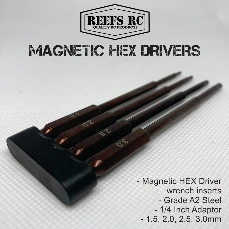 Reef's RC Magnetic Hex Driver Inserts 1/4" Drive