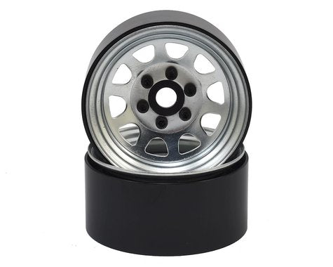 SSD RC Stock 1.9” Steel Beadlock Wheels (Silver)