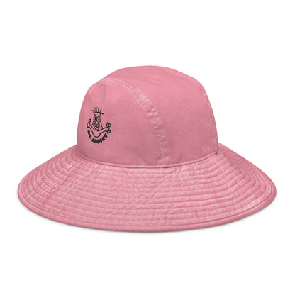 Wide brim bucket hat